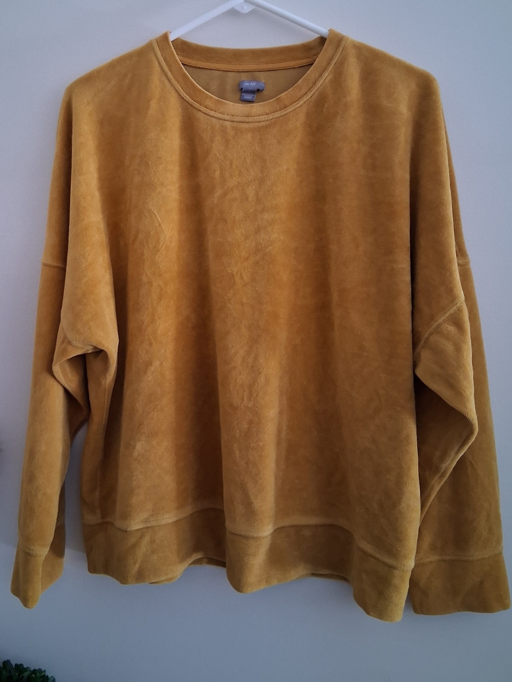 aerie Vintage Wash Mustard Crew Sweatshirt